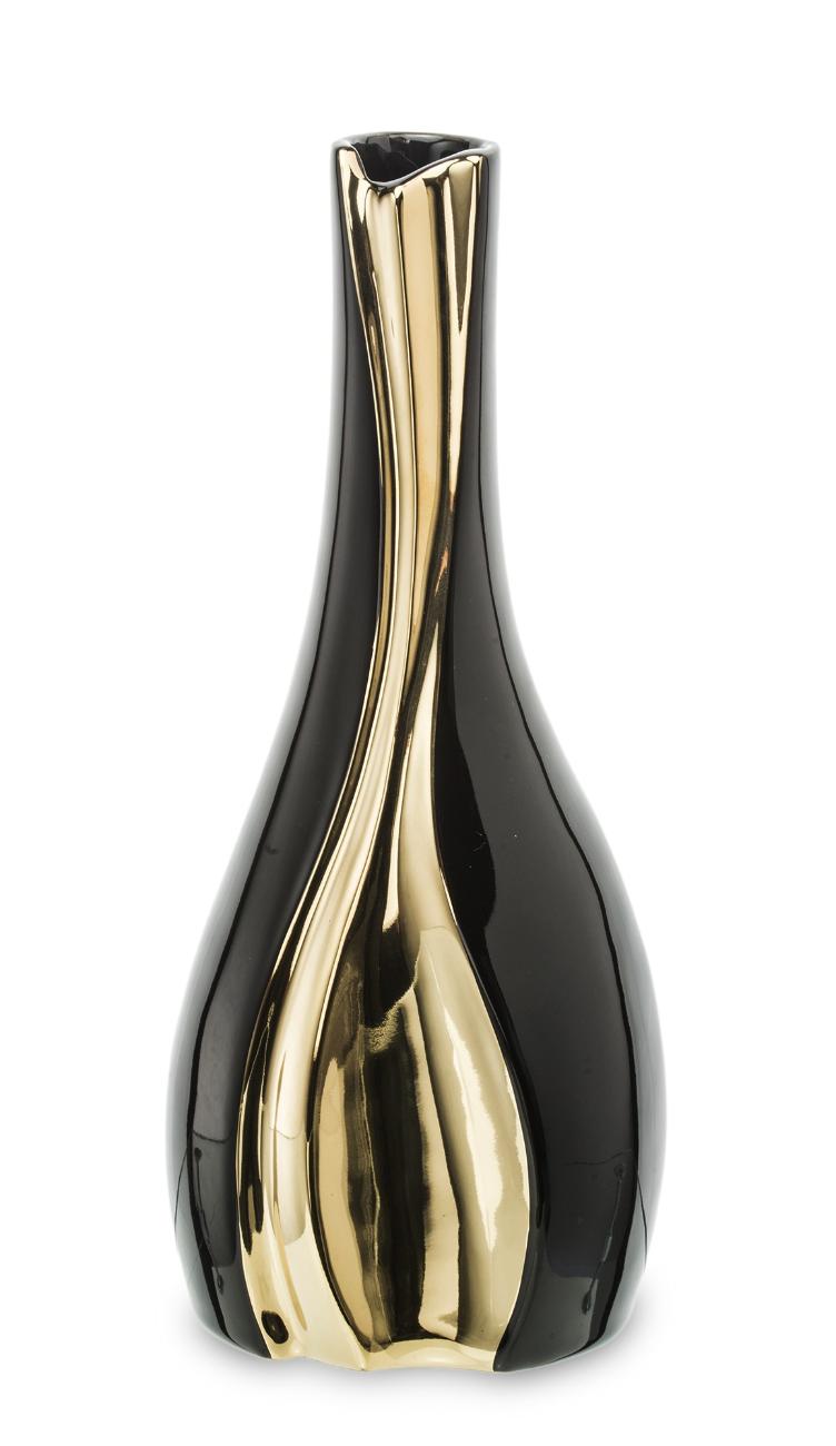 Vase Schwarz Gold 25 cm