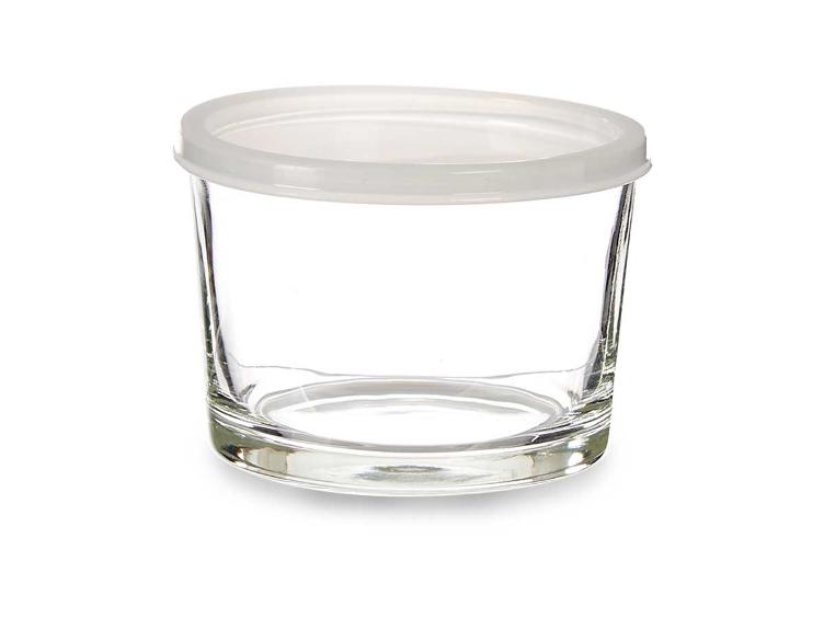 Set mit 3 transparenten 200-ml-Glasbehältern - 0