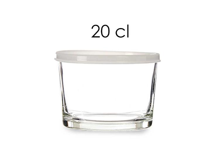 Set mit 3 transparenten 200-ml-Glasbehältern - 1