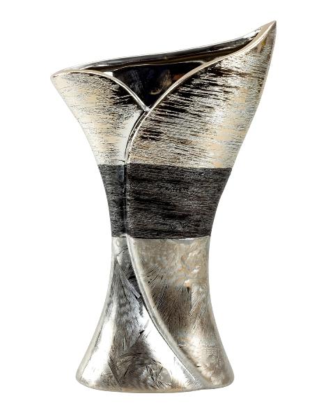 Vase modern `silber/anthrazit