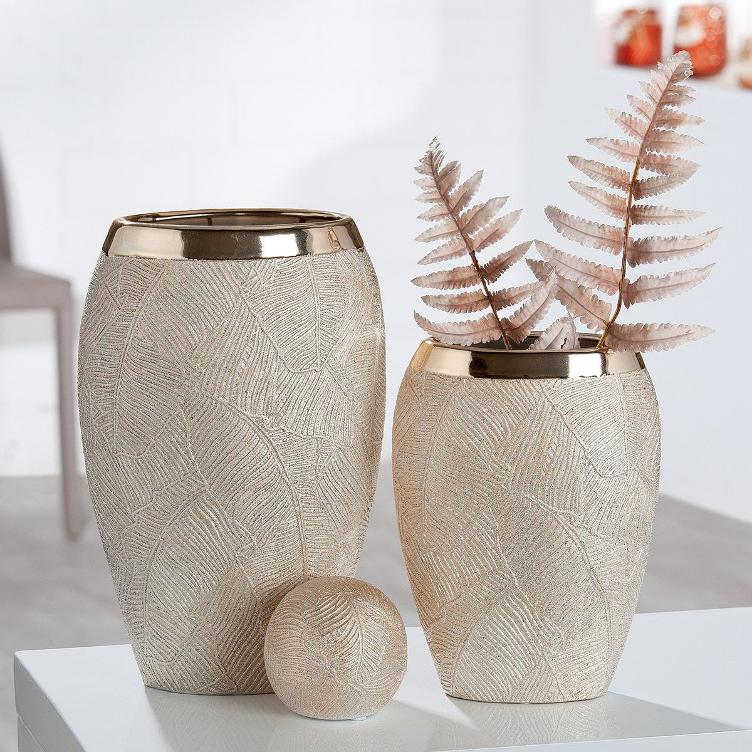 Keramik breite Vase `Cascade`