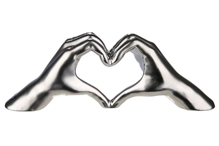 Keramik Hand `Heart`