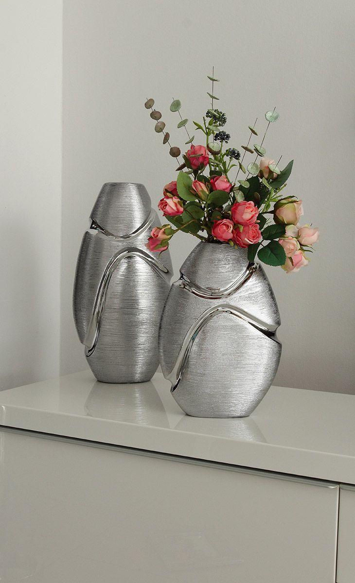 Keramik ovale Vase `Arcos`