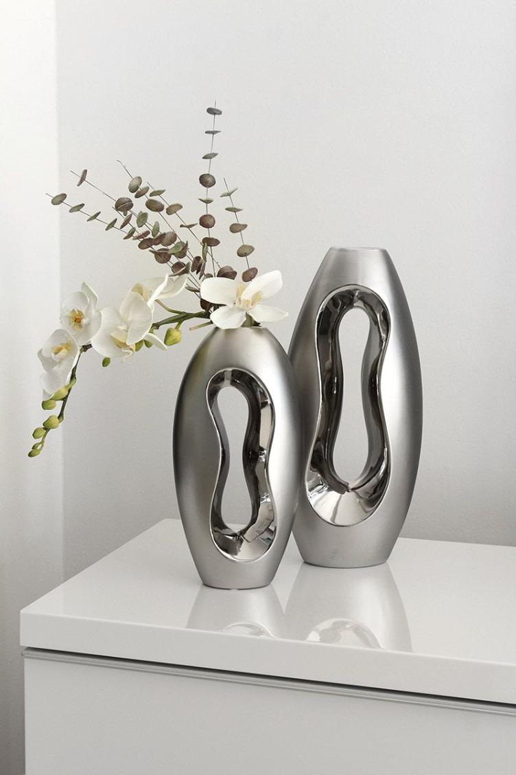 Keramik ovale Vase`Mattello 28 cm