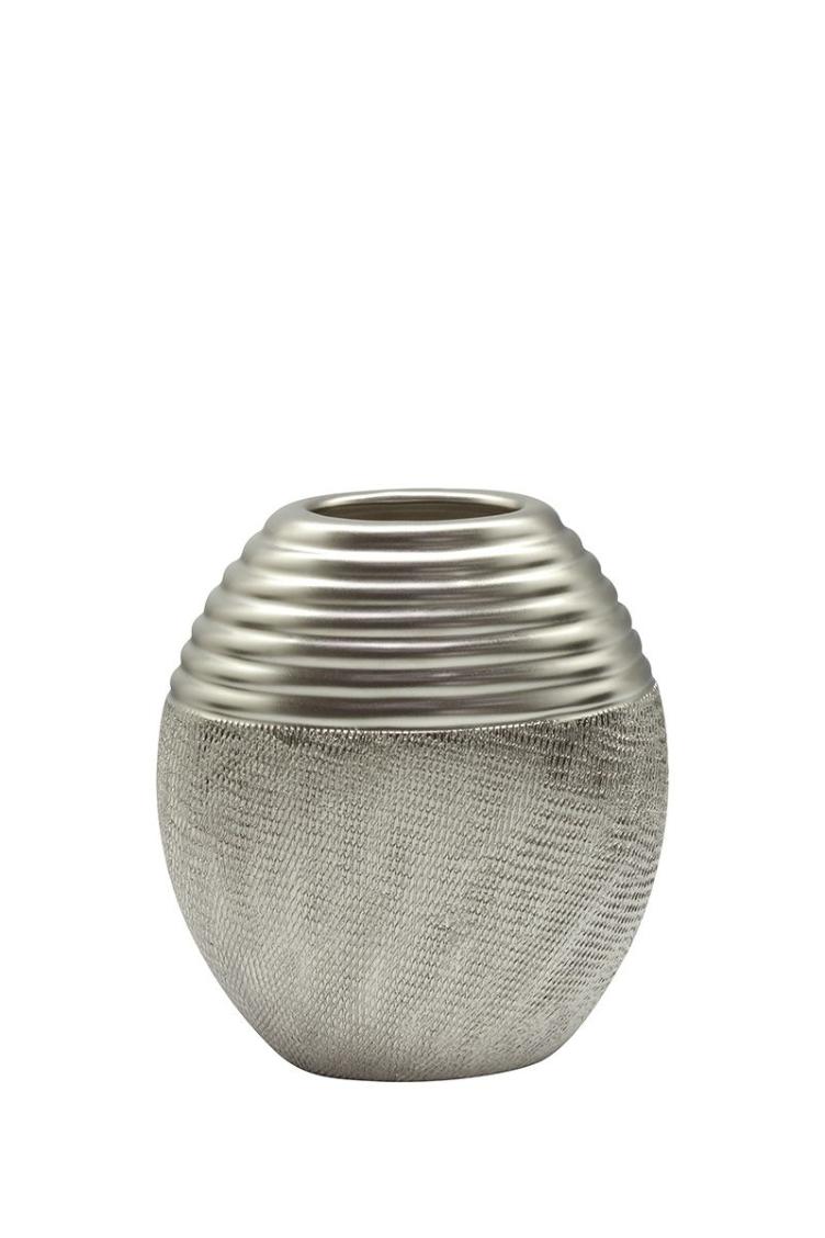 Keramik ovale Vase `Trace` 19cm - 0