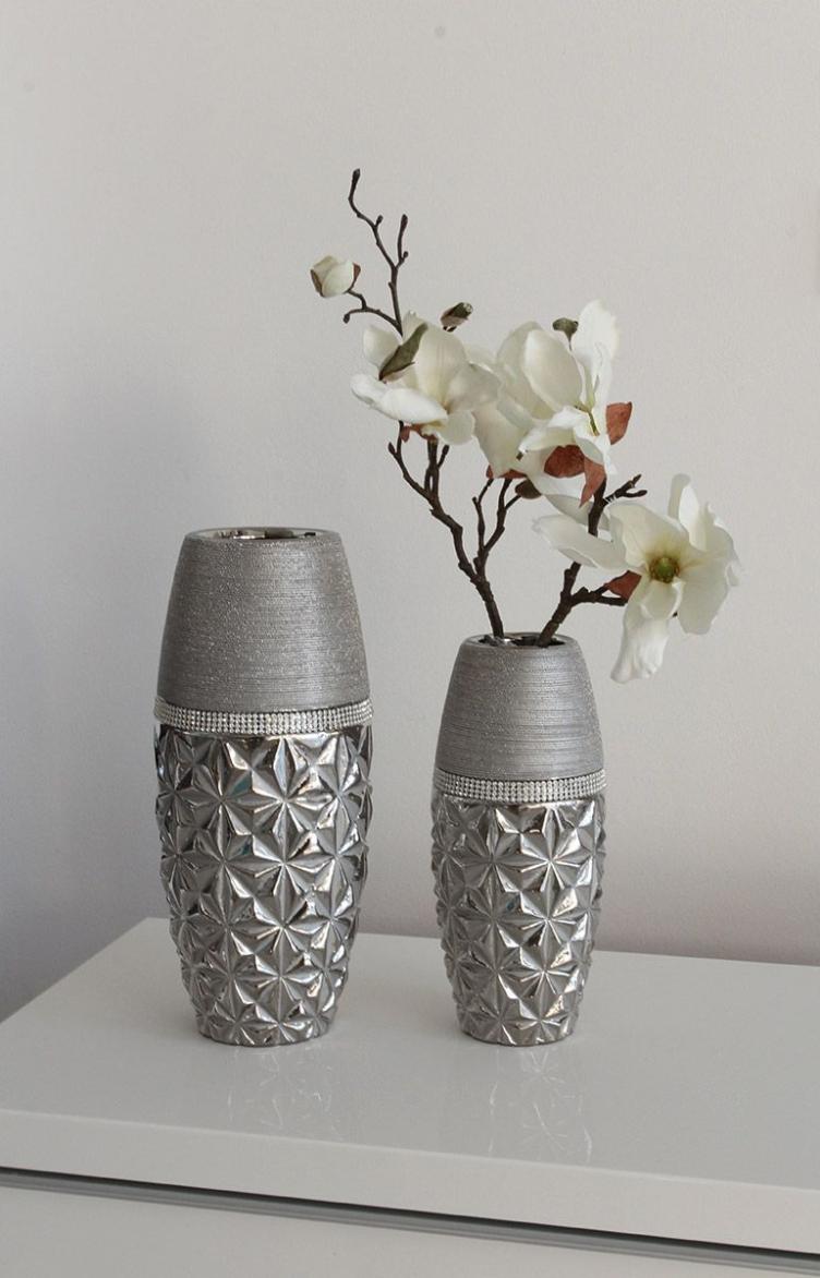 Keramik ovale Vase `Twinkles`