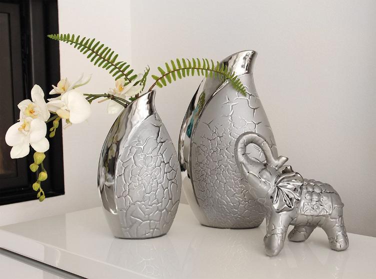 Keramik schmale Vase `Mandalor