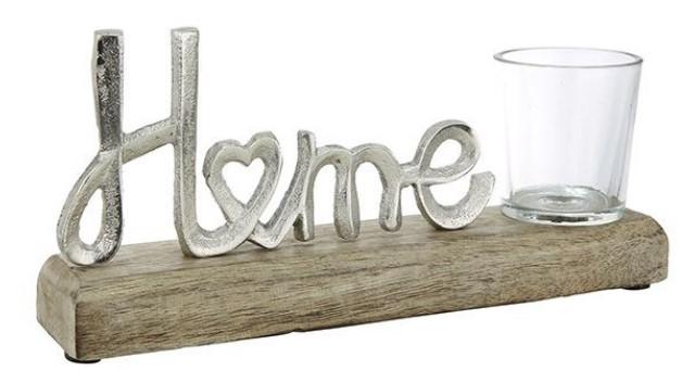 Aluminium Teelichthalter Home/Relax/Love - 3