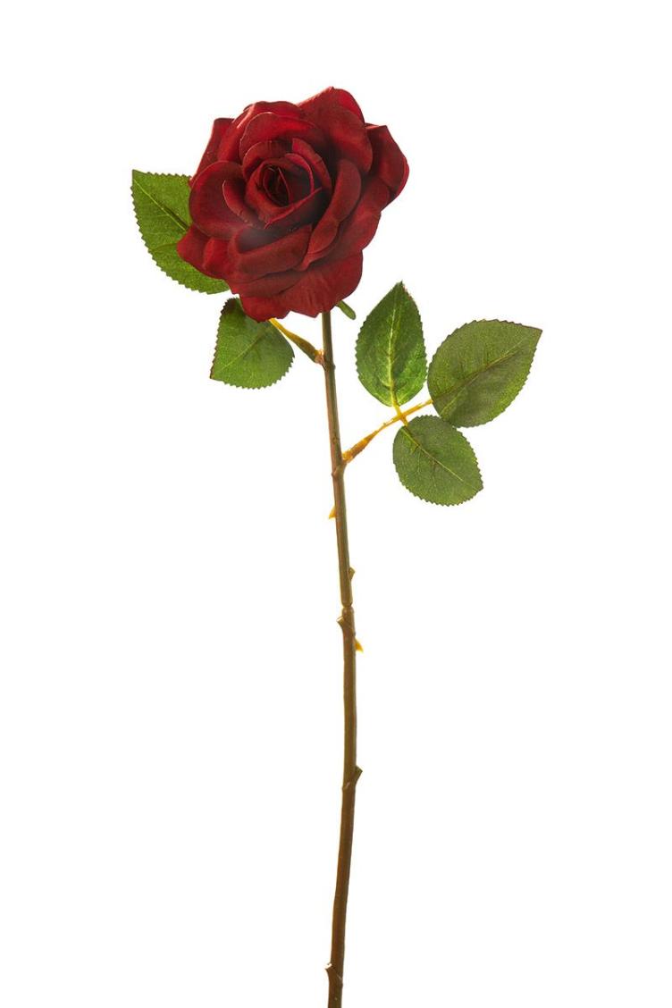 Deko Rose `Flora` dunkelrot