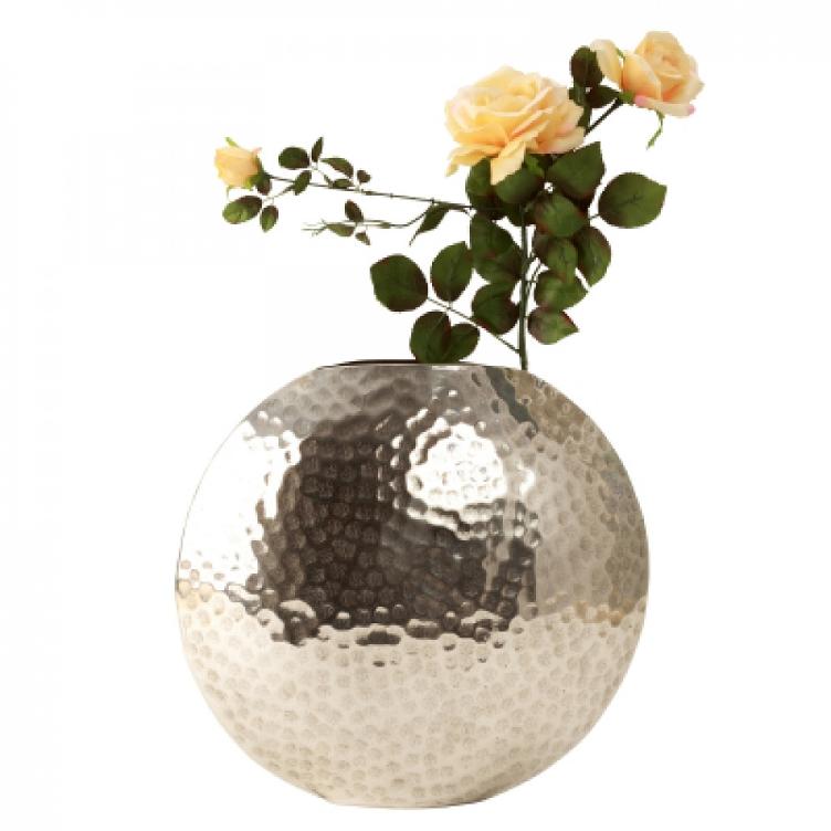 Vase glänzend vernickelt h=37cm
