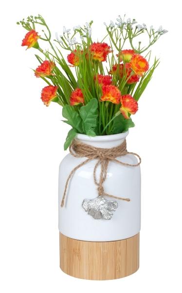 Vase mit Holzboden