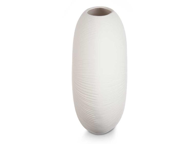 Runde Keramikvase 40cm weiß - 0