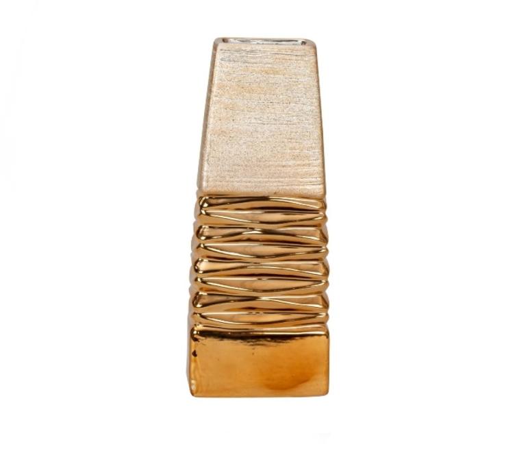 Vase modern `gold/creme` 33cm