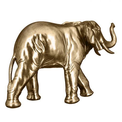 Elefant`Jumbo`ant.goldfarben, - 0