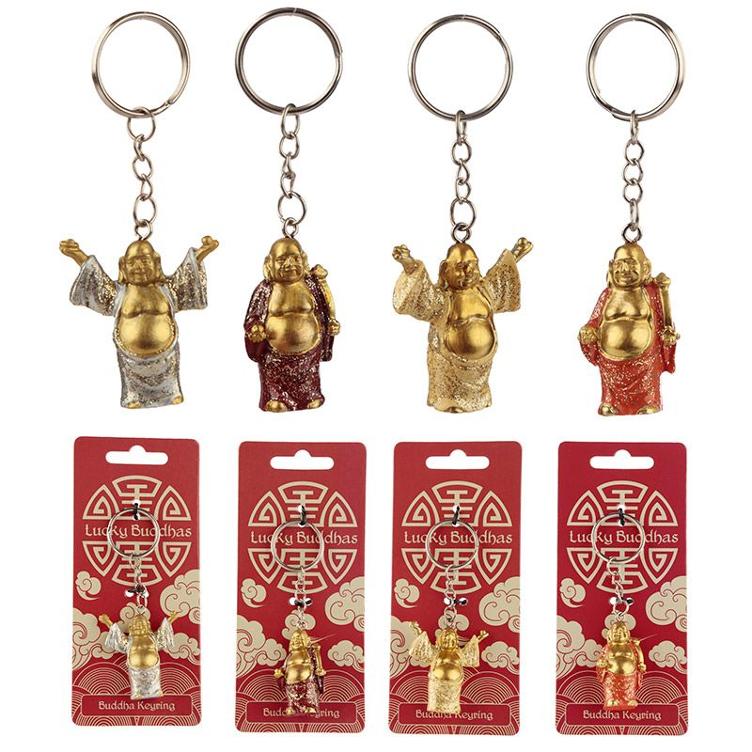 Schlüsselanhänger mit Pailletten - Lucky Buddha