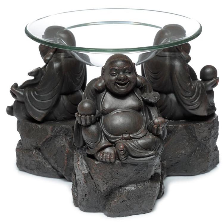 Holzeffekt Buddha Duftlampe