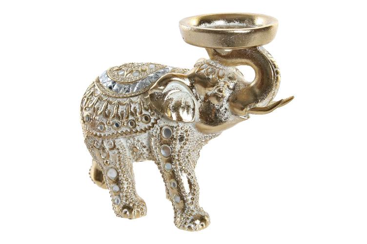 Kerzenhalter Elefant GOLD 18X8X15