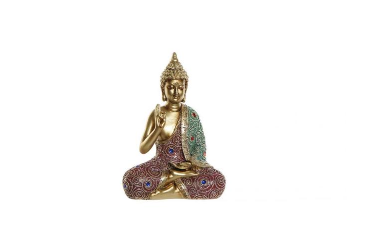 Buddha in schwarz/gold aus Poly