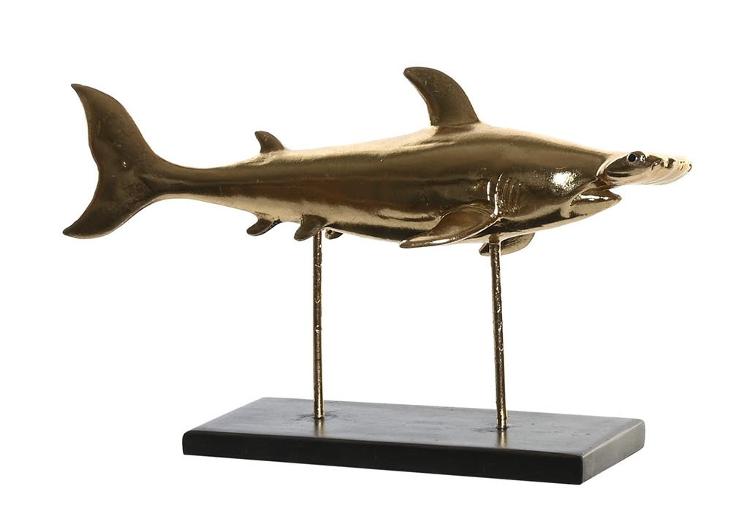 Deko-Figur Haifisch 32 cm SHARK Gold - 2