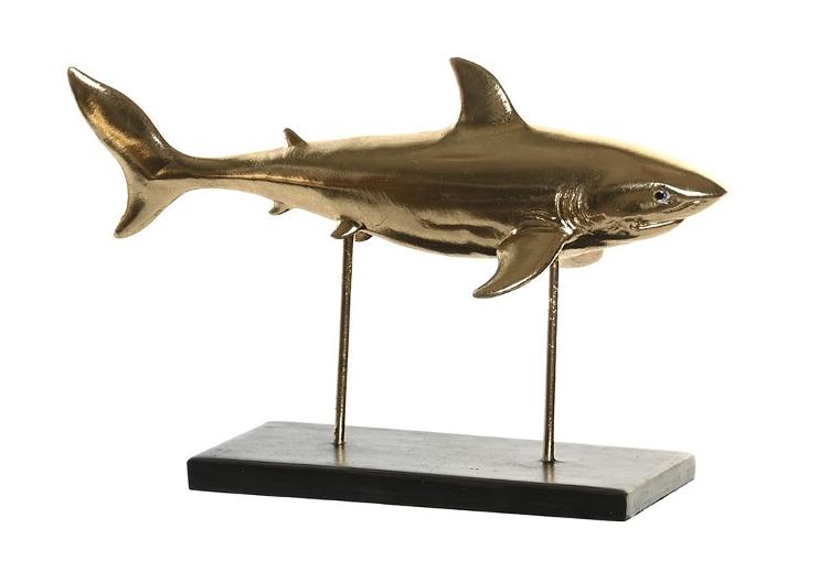 Deko-Figur Haifisch 32 cm SHARK Gold
