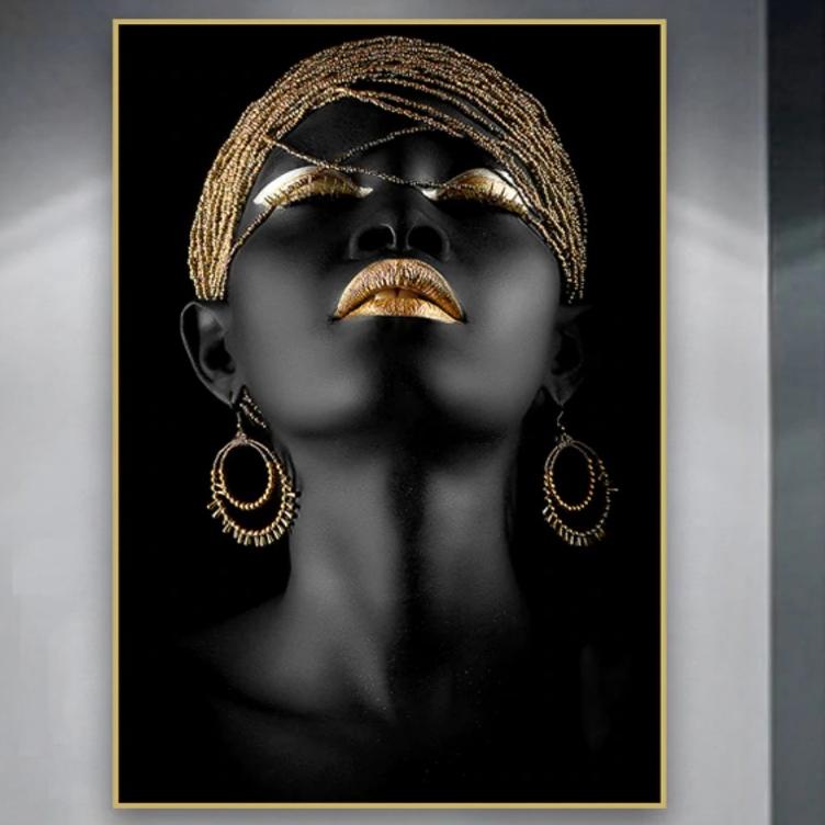 Wandbild Afrikanische Frau 70X50 cm