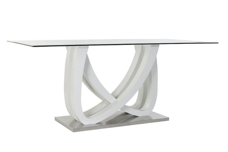 Tisch mit Glasplatte 180X90 CM