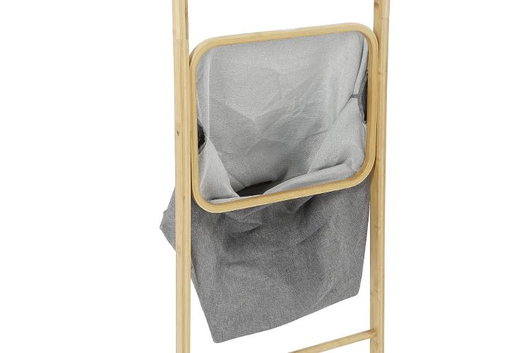 Handtuchhalter mit Wäschebeutel Bambus - 4
