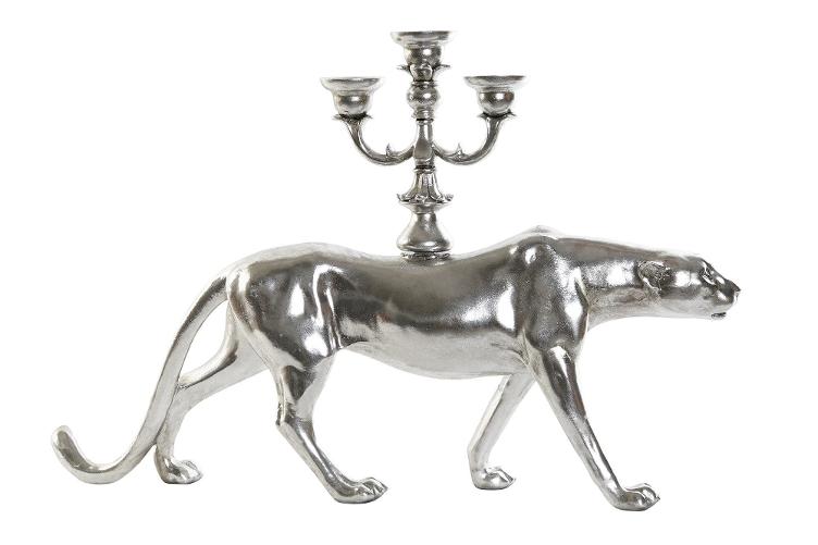 PANTHER FIGUR SILBER