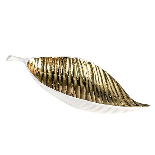 Schale`Sagrada`weiß/gold,matt/glän L.40cm
